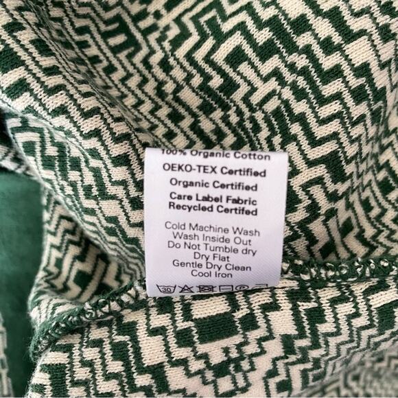 Far Afield Zigger Tribal Green Cream Cardigan Sweater size medium - Picture 7 of 8